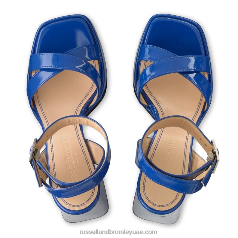 ⁦صندل ذو نعل سميك groovybaby 8840R156 أزرق نحيف Russell And Bromley⁩ - الصورة ⁦3⁩