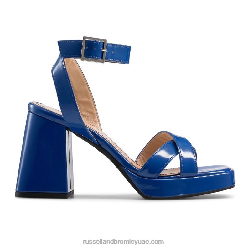 ⁦صندل ذو نعل سميك groovybaby 8840R156 أزرق نحيف Russell And Bromley⁩ - الصورة ⁦1⁩