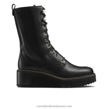 إسفين صندوق إسفين الدانتيل يصل 8840R298 أسود نحيف Russell And Bromley