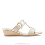 إسفين مزين باللؤلؤ المدار 8840R421 ذهب نحيف Russell And Bromley