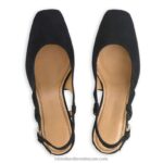 ⁦السكر كعب كتلة slingback 8840R113 أسود نحيف Russell And Bromley⁩ - الصورة ⁦3⁩