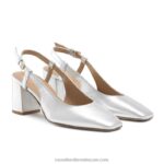 ⁦السكر كعب كتلة slingback 8840R114 فضة نحيف Russell And Bromley⁩ - الصورة ⁦2⁩