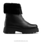 العجائب الفراء فو البريدي التمهيد 8840R304 أسود نحيف Russell And Bromley