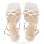 ⁦بروسكو صندل بكعب قطة سترابي 8840R419 اللون البيج نحيف Russell And Bromley⁩ - الصورة ⁦3⁩