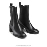 ⁦بلومسبري حذاء تشيلسي بكعب عريض 8840R278 أسود نحيف Russell And Bromley⁩ - الصورة ⁦2⁩