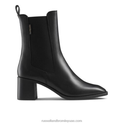 بلومسبري حذاء تشيلسي بكعب عريض 8840R278 أسود نحيف Russell And Bromley