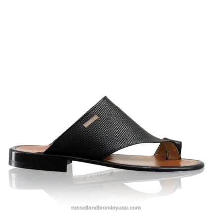 بيروجيا اصبع القدم صندل 8840R526 أسود رجال Russell And Bromley