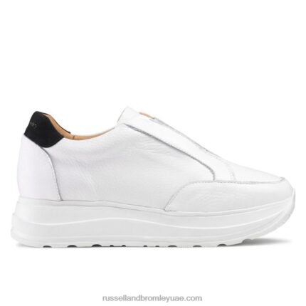 تسريع عداء laceless 8840R39 أبيض نحيف Russell And Bromley