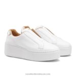 ⁦توقف عن حذاء رياضي بدون أربطة 8840R1 أبيض نحيف Russell And Bromley⁩ - الصورة ⁦2⁩