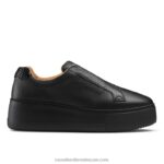 توقف عن حذاء رياضي بدون أربطة 8840R6 أسود نحيف Russell And Bromley