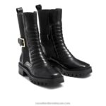 ⁦حذاء راكب الدراجة النارية بمقدمة مربعة 8840R258 أسود نحيف Russell And Bromley⁩ - الصورة ⁦2⁩