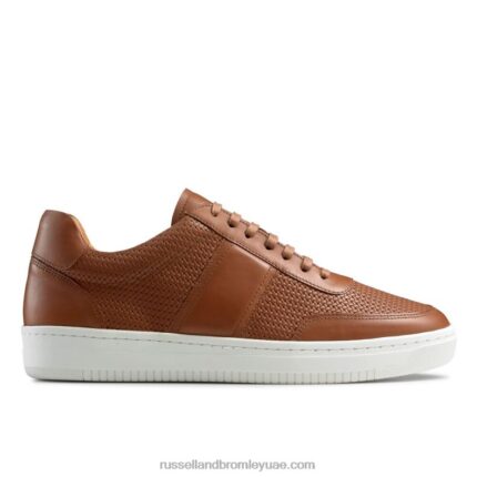 حذاء رياضي برقبة دائرية من أكسفورد 8840R478 بني رجال Russell And Bromley
