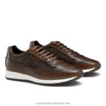 ⁦حذاء رياضي فاخر برباط من وقت التشغيل 8840R464 بني رجال Russell And Bromley⁩ - الصورة ⁦2⁩