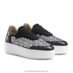 ⁦حذاء رياضي مزين بدون أربطة 8840R13 أسود نحيف Russell And Bromley⁩ - الصورة ⁦2⁩