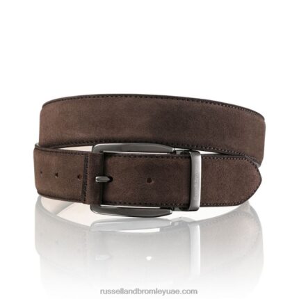 حزام برلنغتون من جلد الغزال 8840R659 بني رجال Russell And Bromley