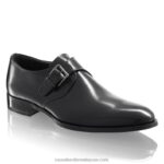⁦حزام راهب بإبزيم واحد من الجميز 8840R605 أسود رجال Russell And Bromley⁩ - الصورة ⁦2⁩