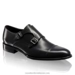 ⁦راهب البتولا مشبك مزدوج 8840R604 أسود رجال Russell And Bromley⁩ - الصورة ⁦2⁩