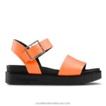 صندل بوسطن رياضي فلاتفورم 8840R387 البرتقالي نحيف Russell And Bromley