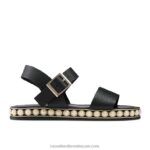 صندل بيرلجام من جزئين 8840R385 أسود نحيف Russell And Bromley
