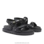 ⁦صندل تراكس بنعل مشقوق 8840R374 أسود نحيف Russell And Bromley⁩ - الصورة ⁦2⁩