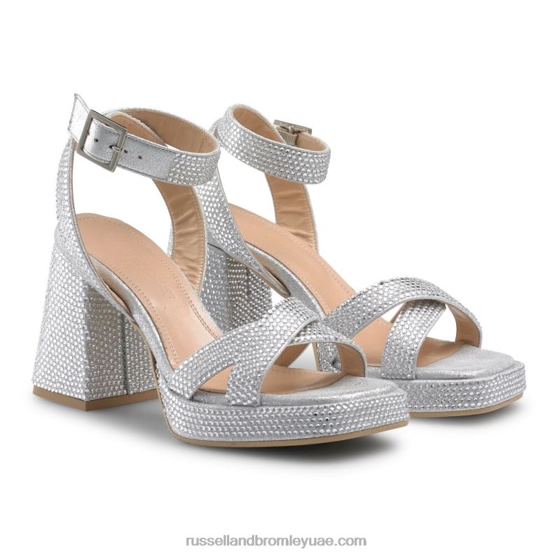 ⁦صندل ذو نعل سميك groovybaby 8840R95 معدني نحيف Russell And Bromley⁩ - الصورة ⁦2⁩