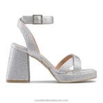 صندل ذو نعل سميك groovybaby 8840R95 معدني نحيف Russell And Bromley