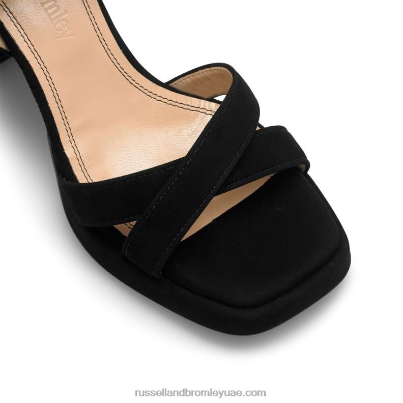 ⁦صندل ذو نعل سميك groovybaby 8840R96 أسود نحيف Russell And Bromley⁩ - الصورة ⁦4⁩