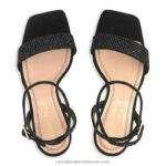 ⁦صندل كوزمو بكعب 8840R167 أسود نحيف Russell And Bromley⁩ - الصورة ⁦3⁩