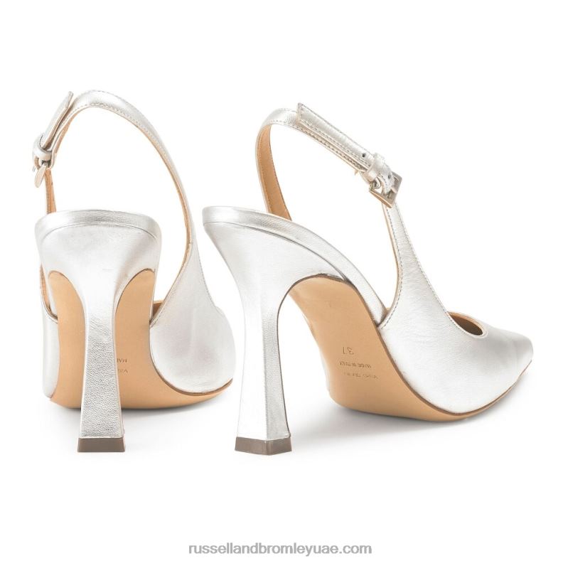 ⁦على مضخة نقطة slingback نقطة 8840R104 فضة نحيف Russell And Bromley⁩ - الصورة ⁦4⁩