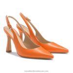 ⁦على مضخة نقطة slingback نقطة 8840R188 البرتقالي نحيف Russell And Bromley⁩ - الصورة ⁦2⁩