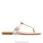 قرص لوريتا تقليم اصبع القدم ثونغ 8840R392 ذهب نحيف Russell And Bromley