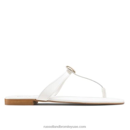 قرص لوريتا تقليم اصبع القدم ثونغ 8840R393 أبيض نحيف Russell And Bromley