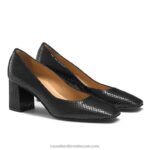 ⁦محكمة كعب مكعبات السكر 8840R128 أسود نحيف Russell And Bromley⁩ - الصورة ⁦2⁩
