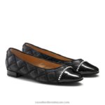 ⁦مضخة باليه بوليفارد بيرل 8840R240 أسود نحيف Russell And Bromley⁩ - الصورة ⁦2⁩