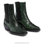 ⁦ناشفيل ويسترن تشيلسي التمهيد 8840R332 أخضر نحيف Russell And Bromley⁩ - الصورة ⁦2⁩