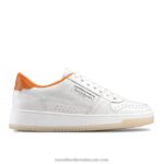 نعل بأربطة متباينة ريترو 8840R52 أبيض نحيف Russell And Bromley
