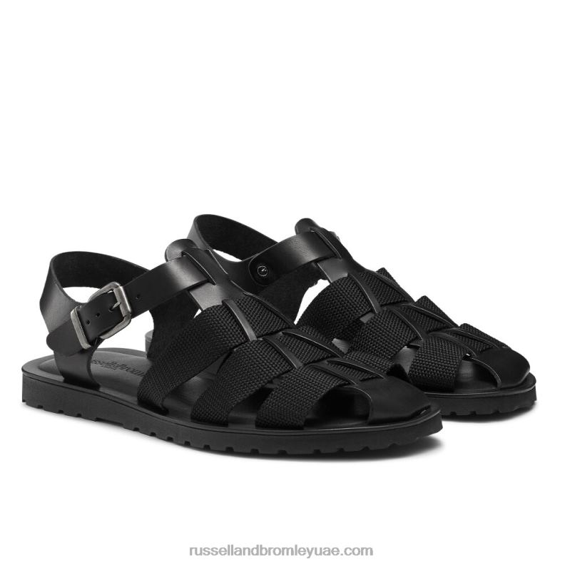⁦fab Fisher التوى قماش صياد 8840R519 أسود رجال Russell And Bromley⁩ - الصورة ⁦2⁩
