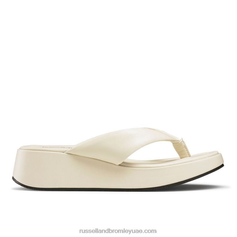 ⁦hoxton اصبع القدم صندل flatform 8840R412 عاج نحيف Russell And Bromley⁩ - الصورة ⁦1⁩