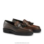 ⁦keeble cleated كلية متعطل 8840R576 بني رجال Russell And Bromley⁩ - الصورة ⁦2⁩